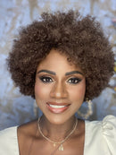 Wig afro,  Linda Cabelo Humano  4C, Wig Curta, Beleza Afro, Cabelo cacheado