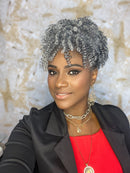 Poff Afro grisalho sintético co cor 01/90%