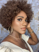 Wig afro,  Linda Cabelo Humano  4C, Wig Curta, Beleza Afro, Cabelo cacheado