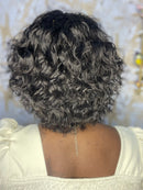 Peruca wig Flora cabelo humano cor 1 20cm cabelo ondulado