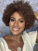 Wig afro,  Linda Cabelo Humano  4C, Wig Curta, Beleza Afro, Cabelo cacheado
