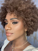 Wig afro,  Linda Cabelo Humano  4C, Wig Curta, Beleza Afro, Cabelo cacheado
