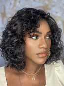 Peruca wigs cabelo humano encaracolado 35cm cor1 o nome dela é Thais